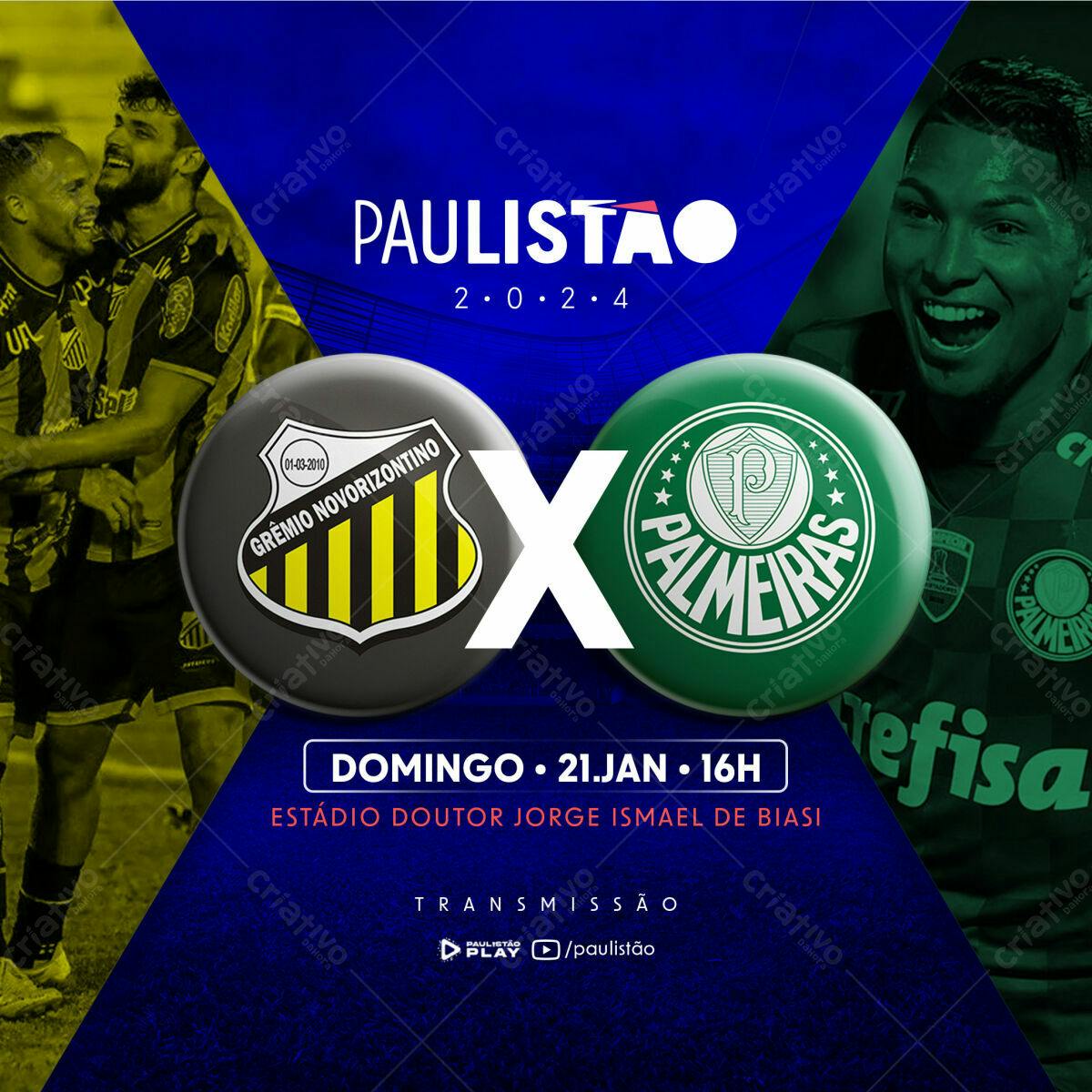 Flyer para Jogo do Paulistão PSD Editável