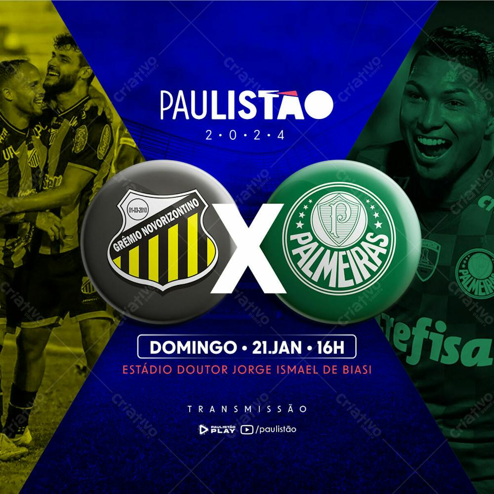 Social Media   Paulistão 2024   Novorizontino X Palmeiras