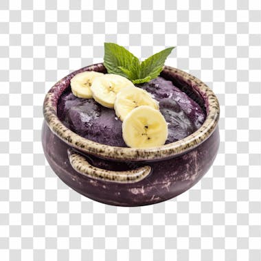 Tigela açai congelado com banana png