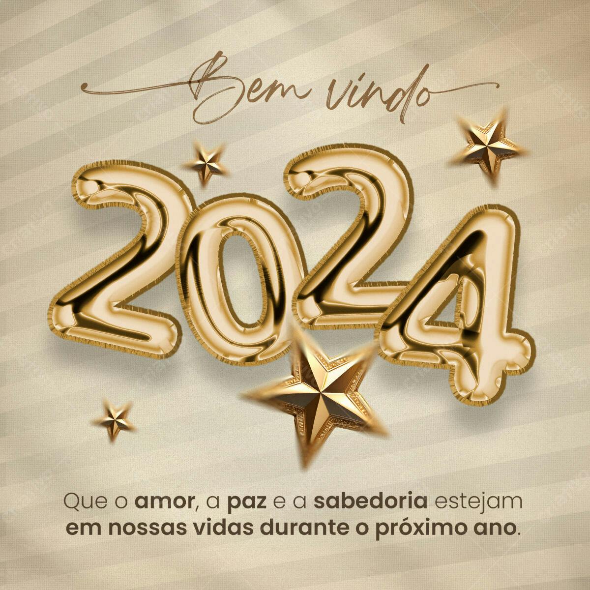 Postagem de Boas Festas 2024 PSD Editável