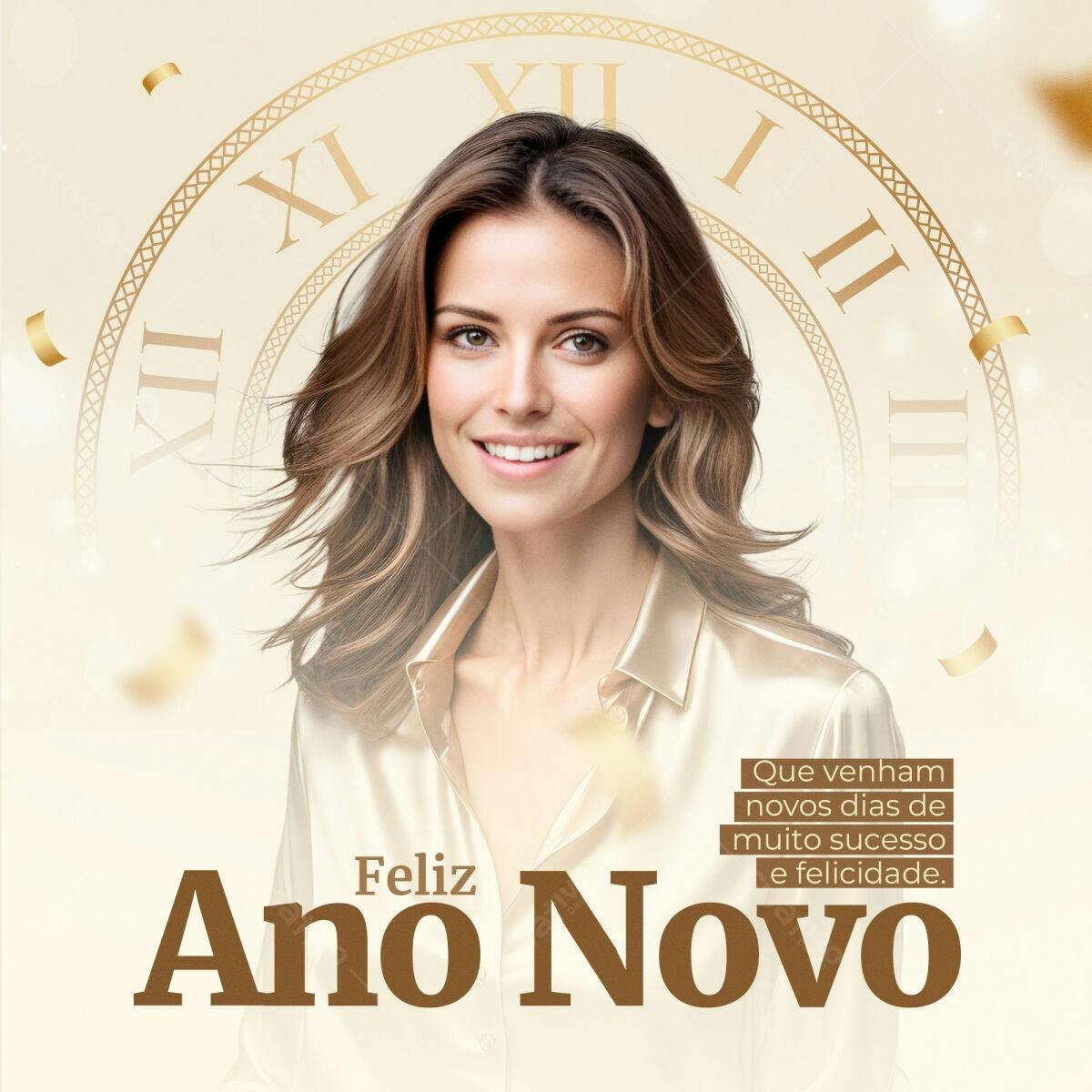 Postagem Feliz Ano Novo PSD Editável