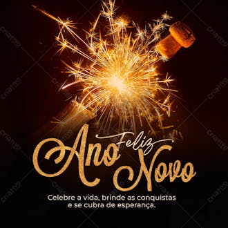 Social media ano novo feliz 2024 new year happy 2024