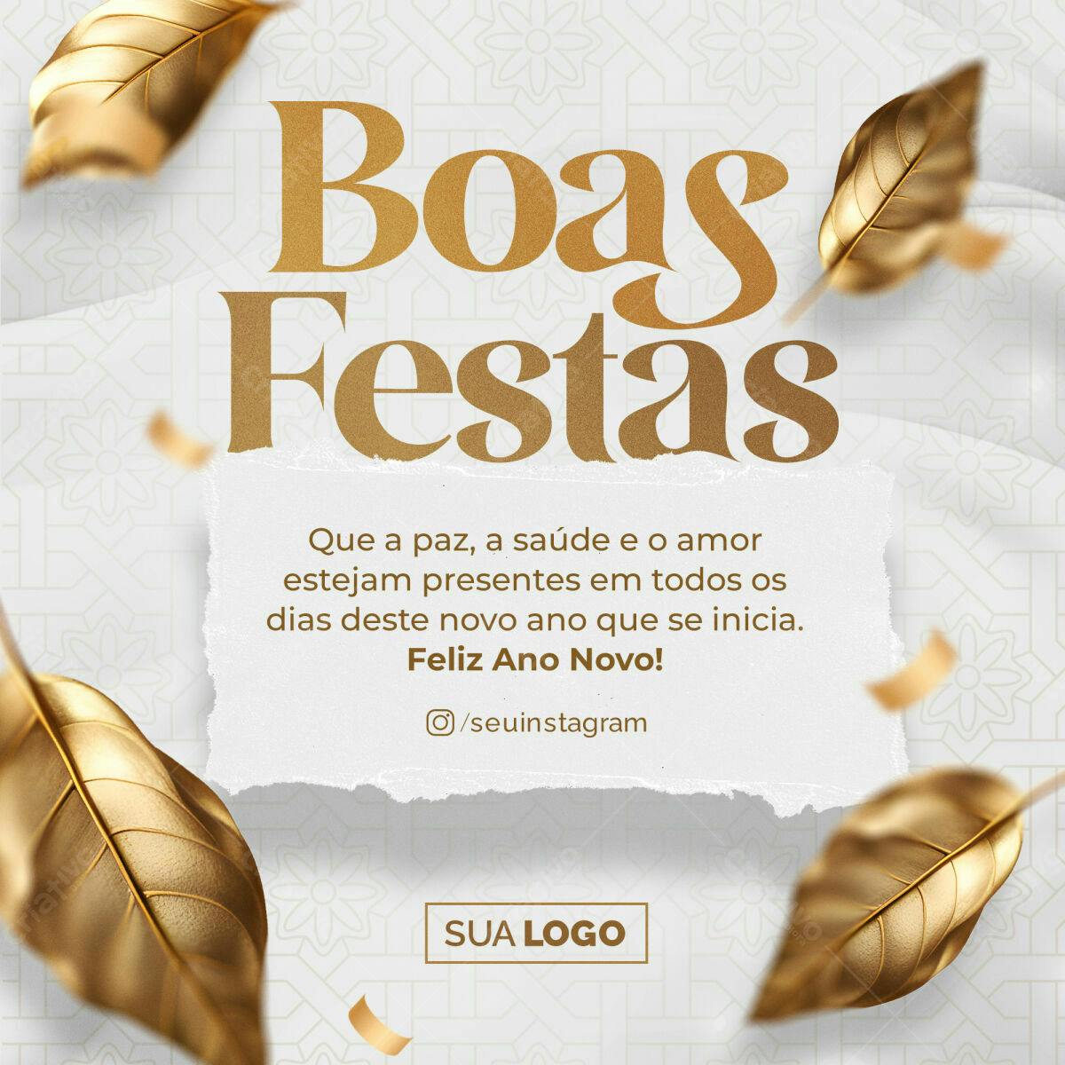 Postagem Boas Festas Ano Novo PSD Editável