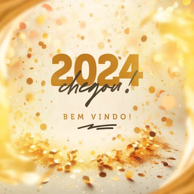 Social media feliz 2024 bem vindo