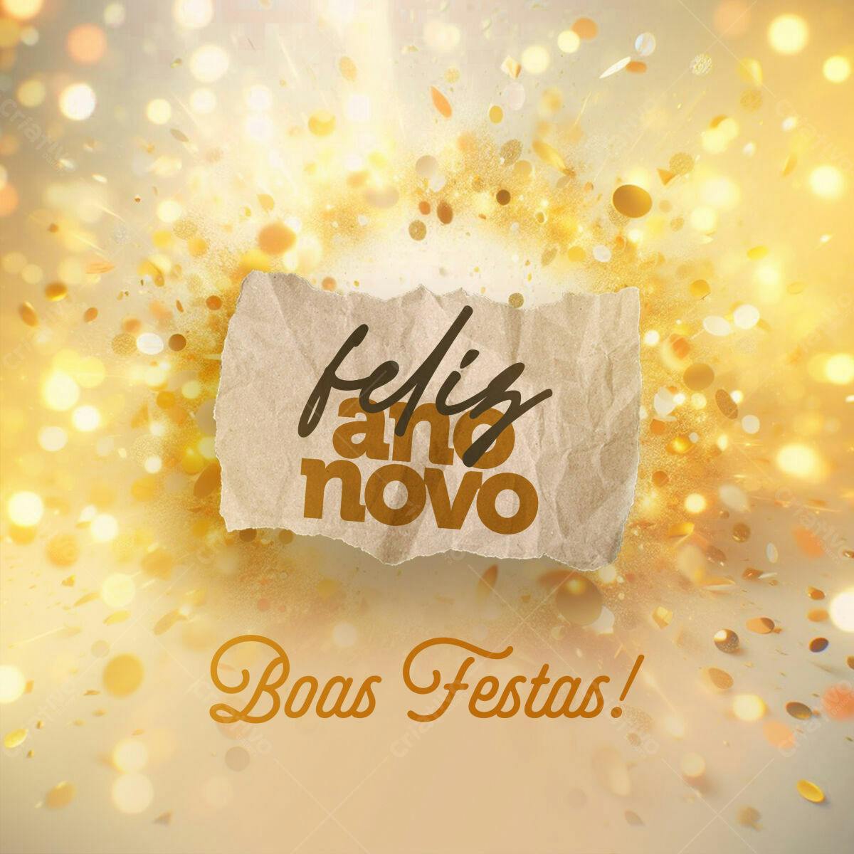 Postagem Feliz Ano Novo PSD Editável
