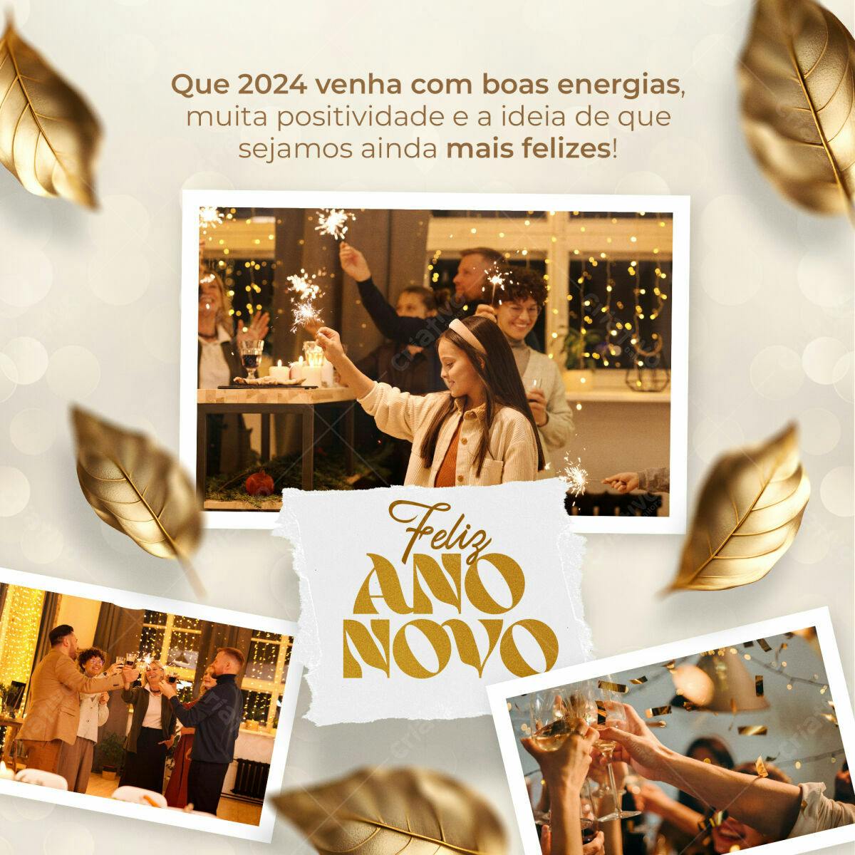 Postagem Feliz Ano Novo PSD Editável