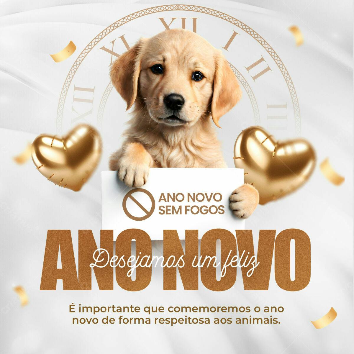 Flyer Ano Novo Sem Fogos PSD Editável