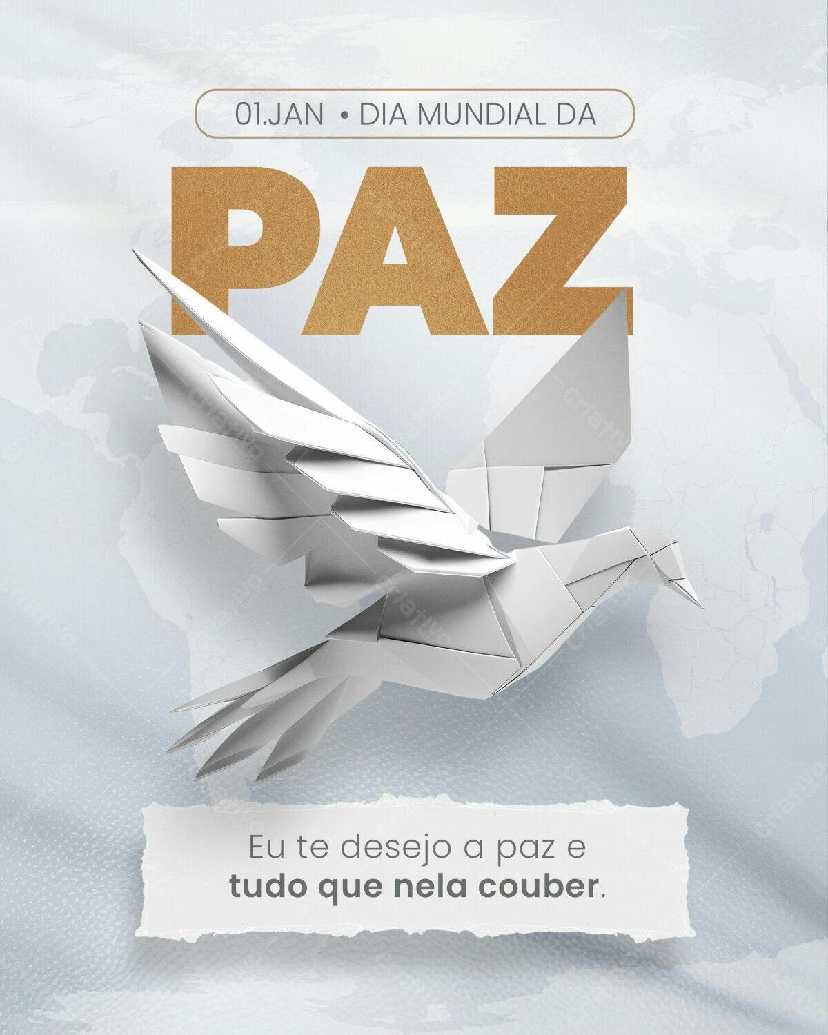 Flyer Dia Mundial da Paz PSD Editável