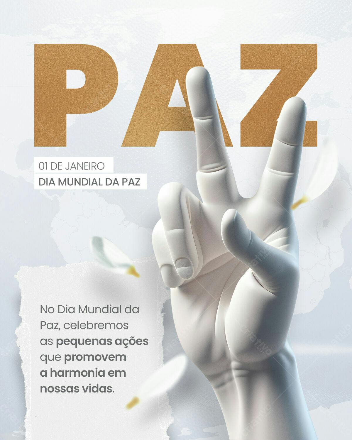 Flyer Dia Mundial da Paz PSD Editável