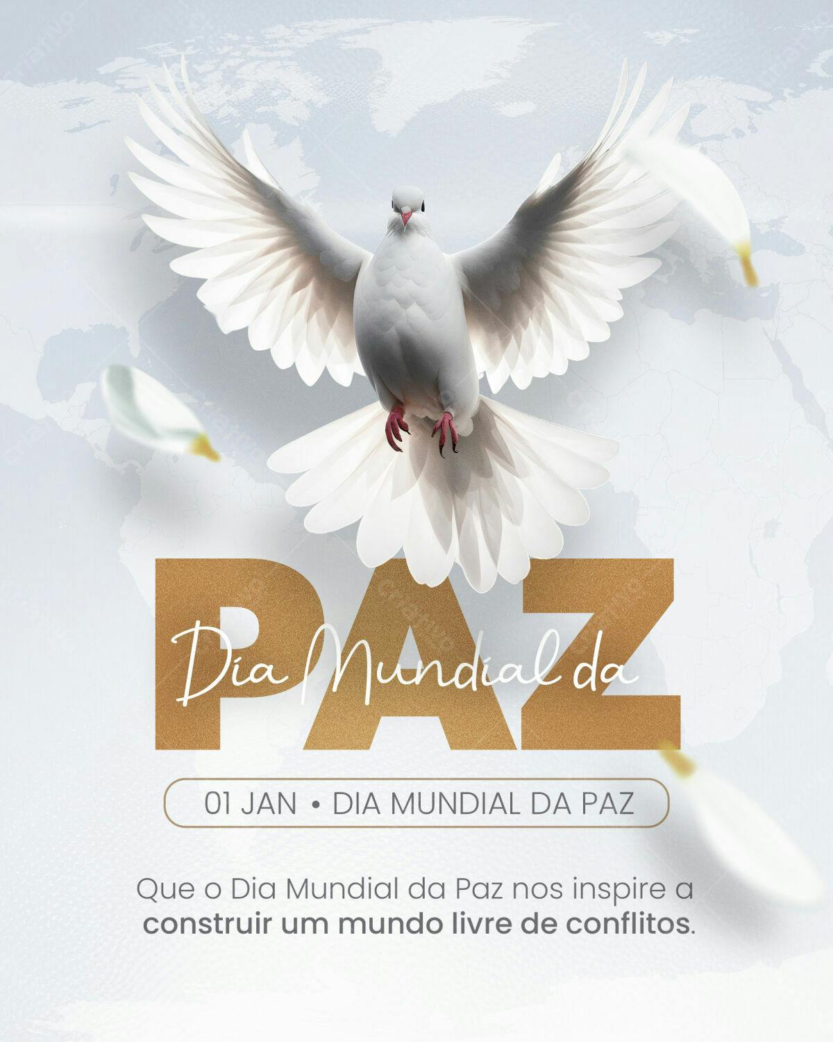 Flyer Dia Mundial da Paz PSD Editável