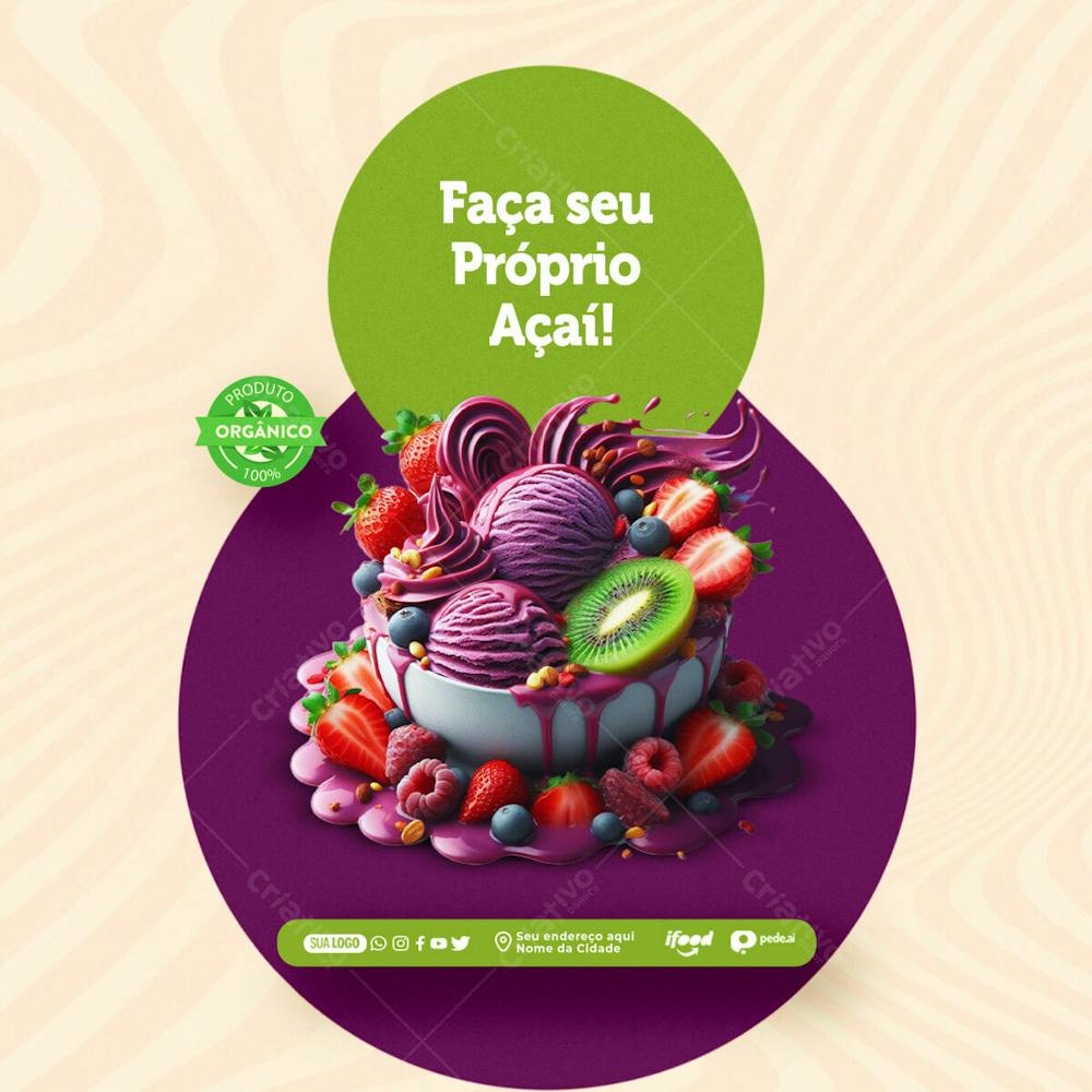 Social Media   Açaiteria   Faça Seu Próprio Açaí