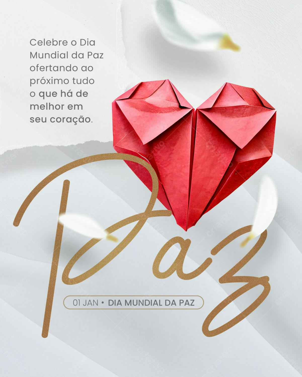 Flyer Dia Mundial da Paz PSD Editável