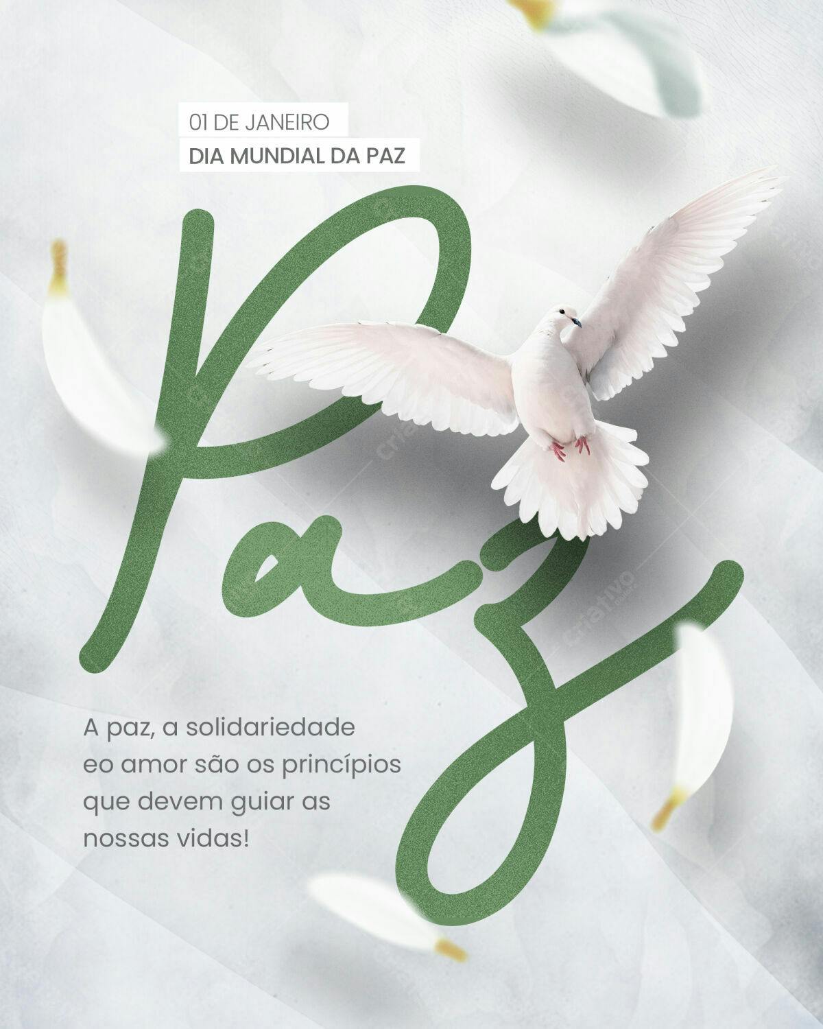 Flyer Dia Mundial da Paz PSD Editável