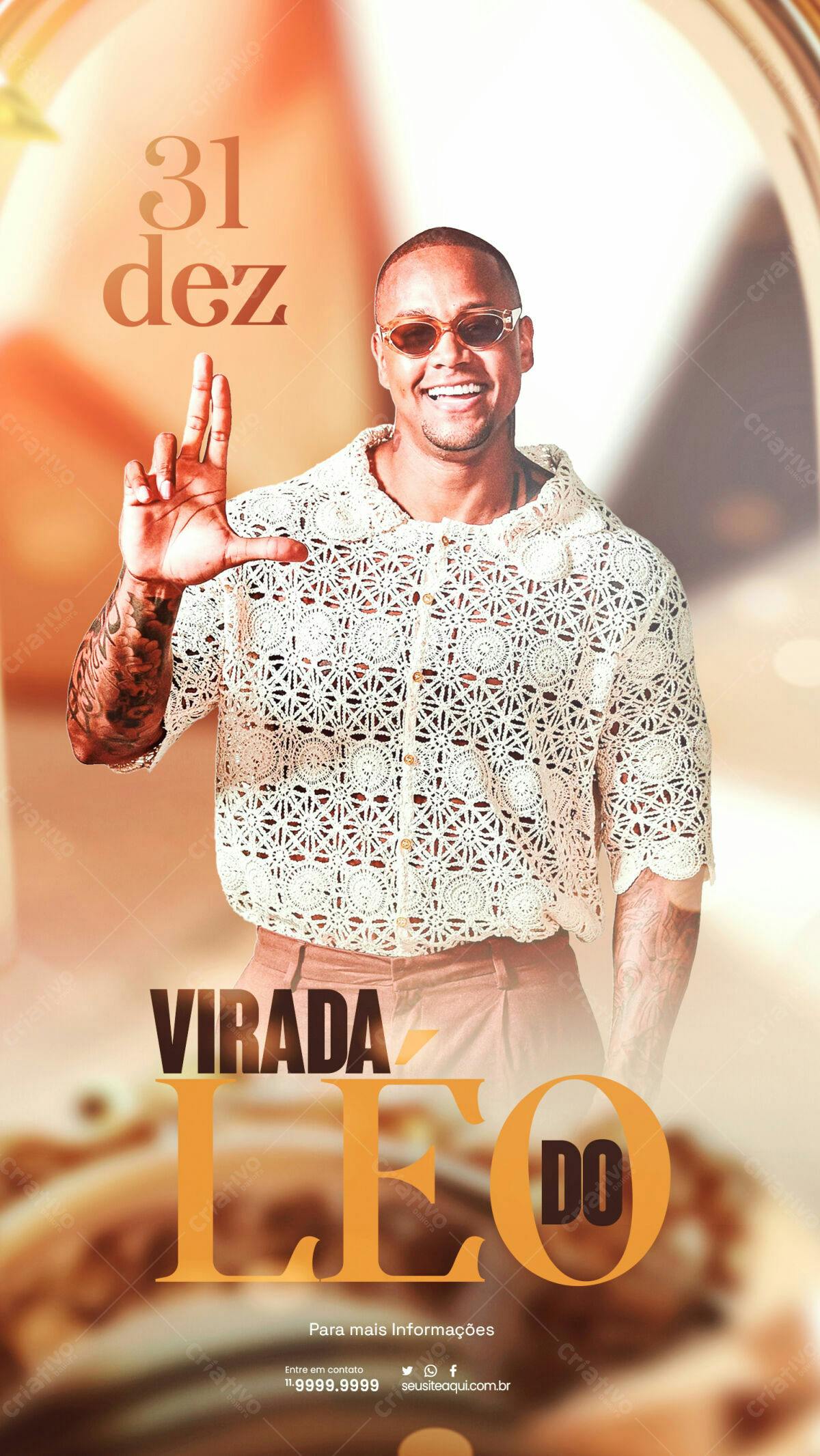 Flyer Réveillon PSD Editável