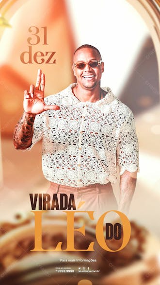 Flyer virada do leo story