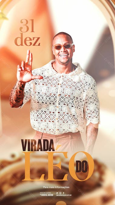 Flyer virada do leo story