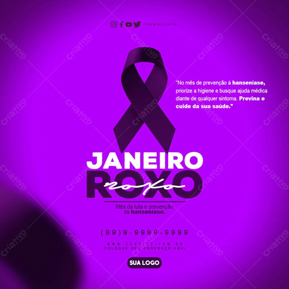 Janeiro Roxo Mês Da Luta Contra Hanseníase Feed