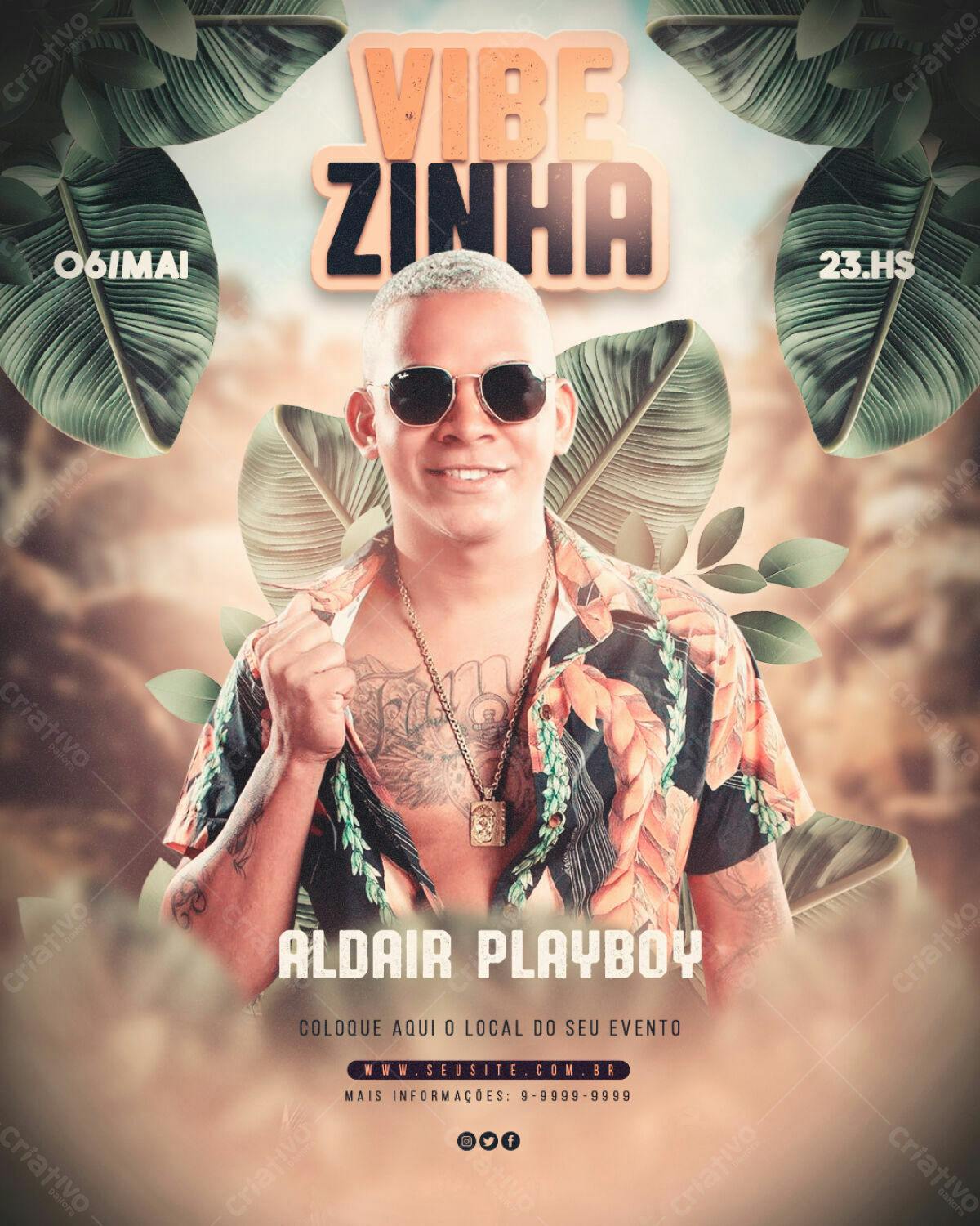 Flyer para Festa Vibe Zinha PSD Editável