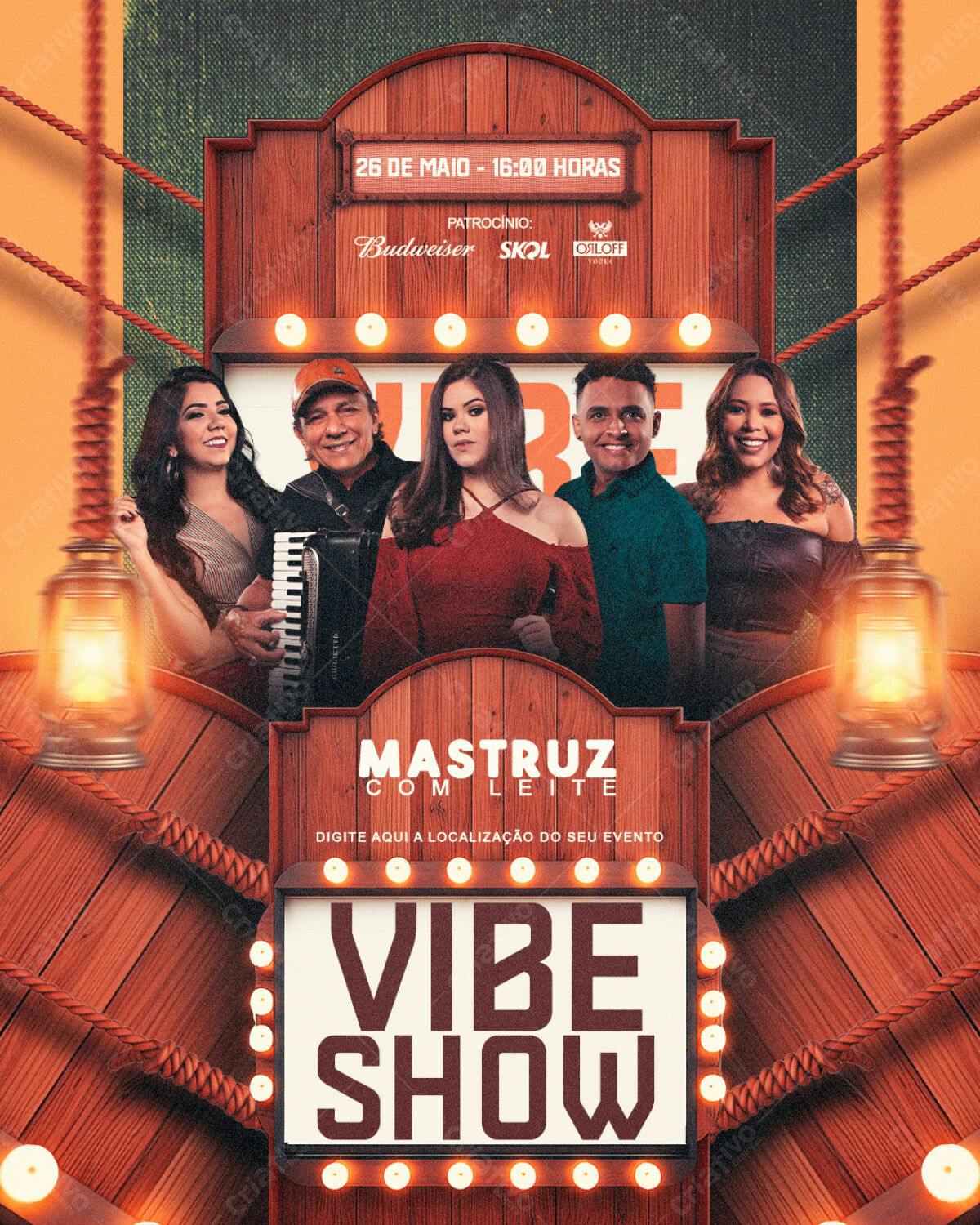 Flyer para Show Mastruz com Leite PSD Editável