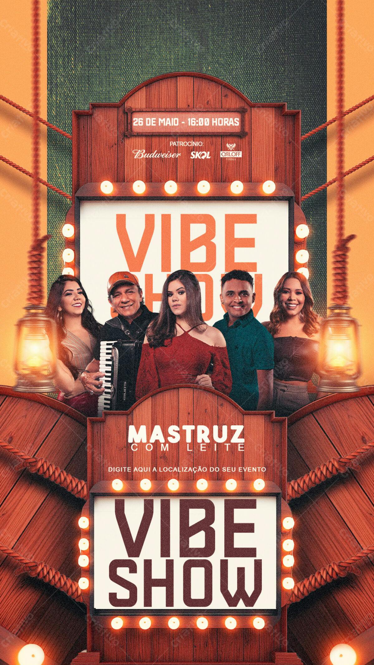 Flyer para Show Mastruz com Leite PSD Editável