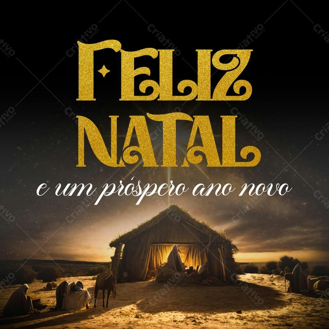 Imagem Natalina para Boas Festas PSD Editável