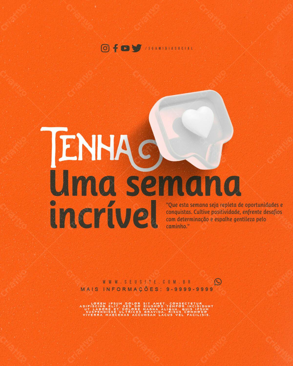 Postagem para Redes Sociais PSD Editável