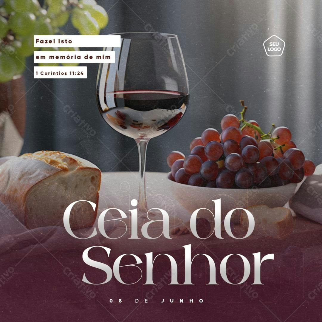 Flyer para Ceia do Senhor PSD Editável