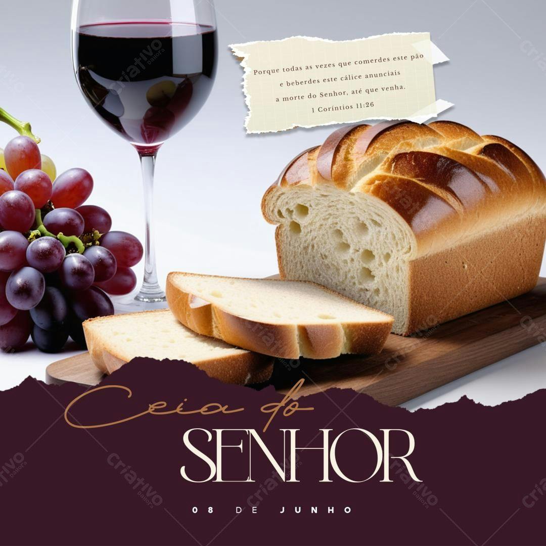 Flyer para Ceia do Senhor PSD Editável