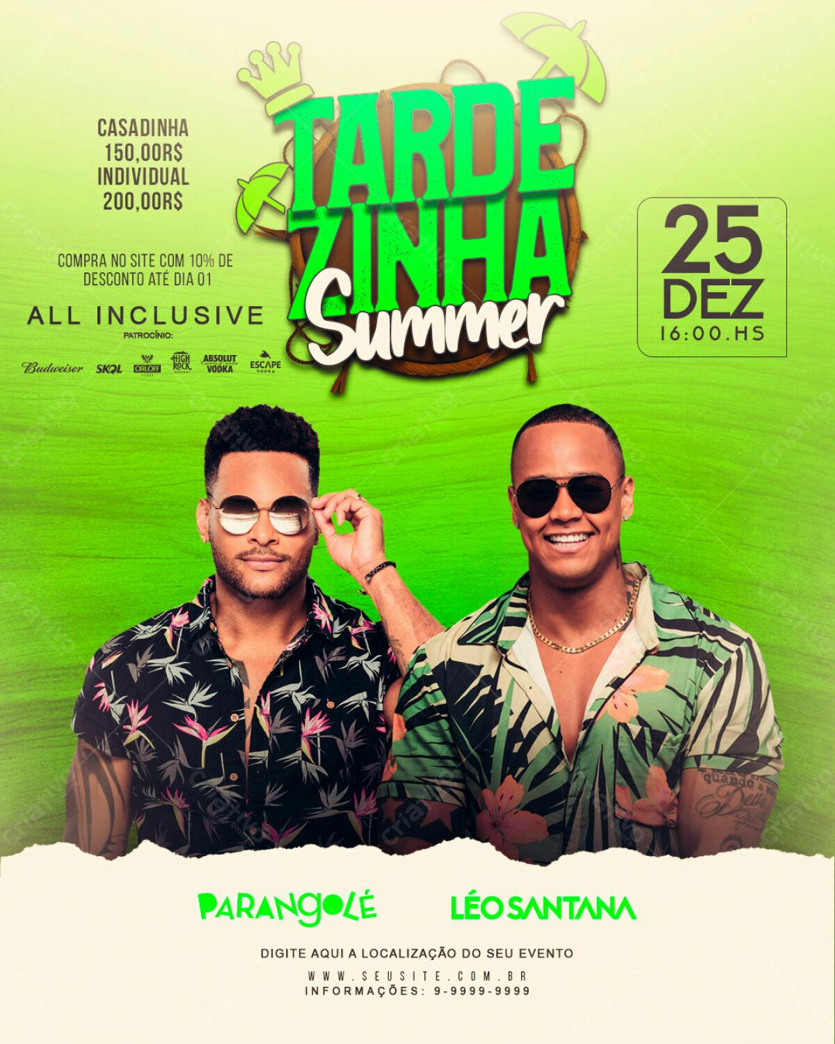 Flyer Tardezinha Summer PSD Editável