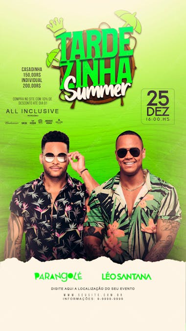 Evento tardezinha summer stories