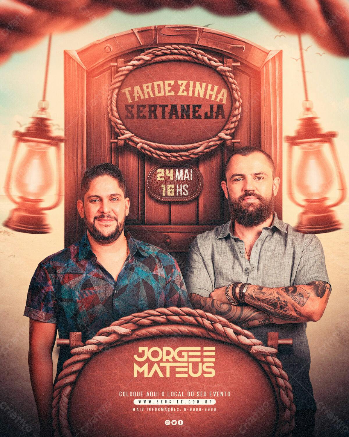 Flyer para Tardezinha Sertaneja PSD Editável