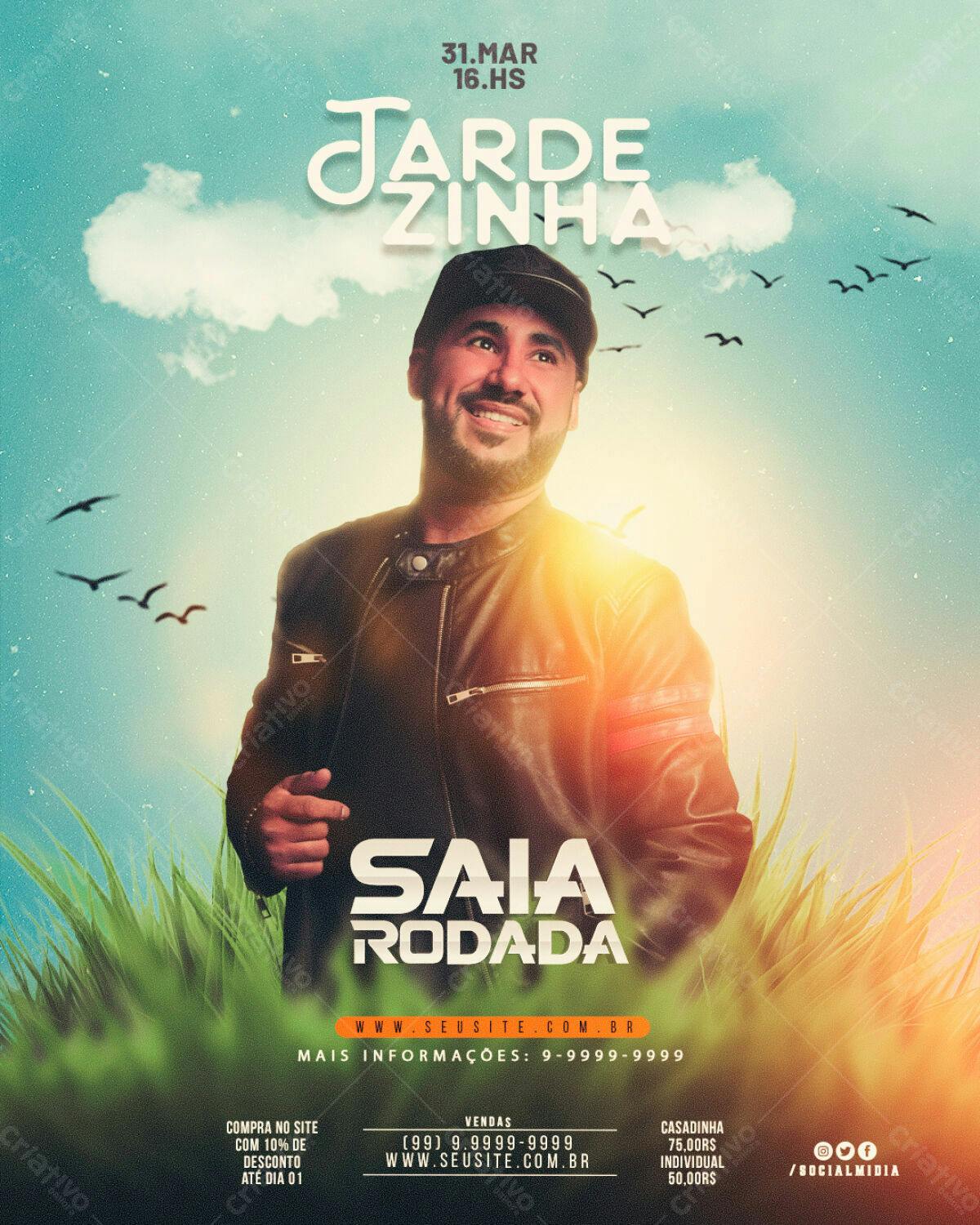 Flyer para Festa Saia Rodada PSD Editável