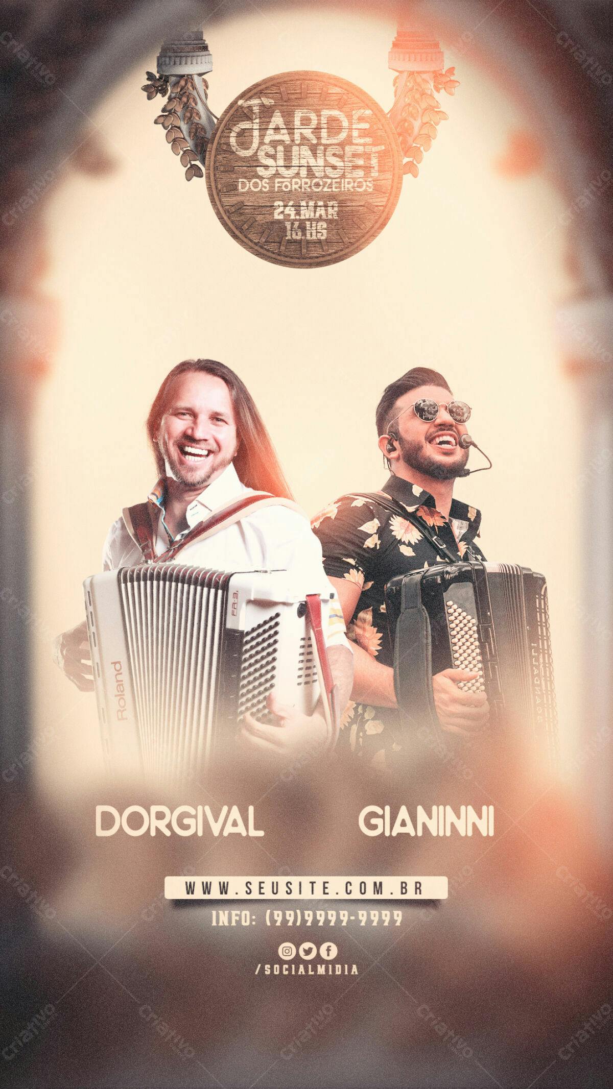 Flyer para Show de Forró PSD Editável
