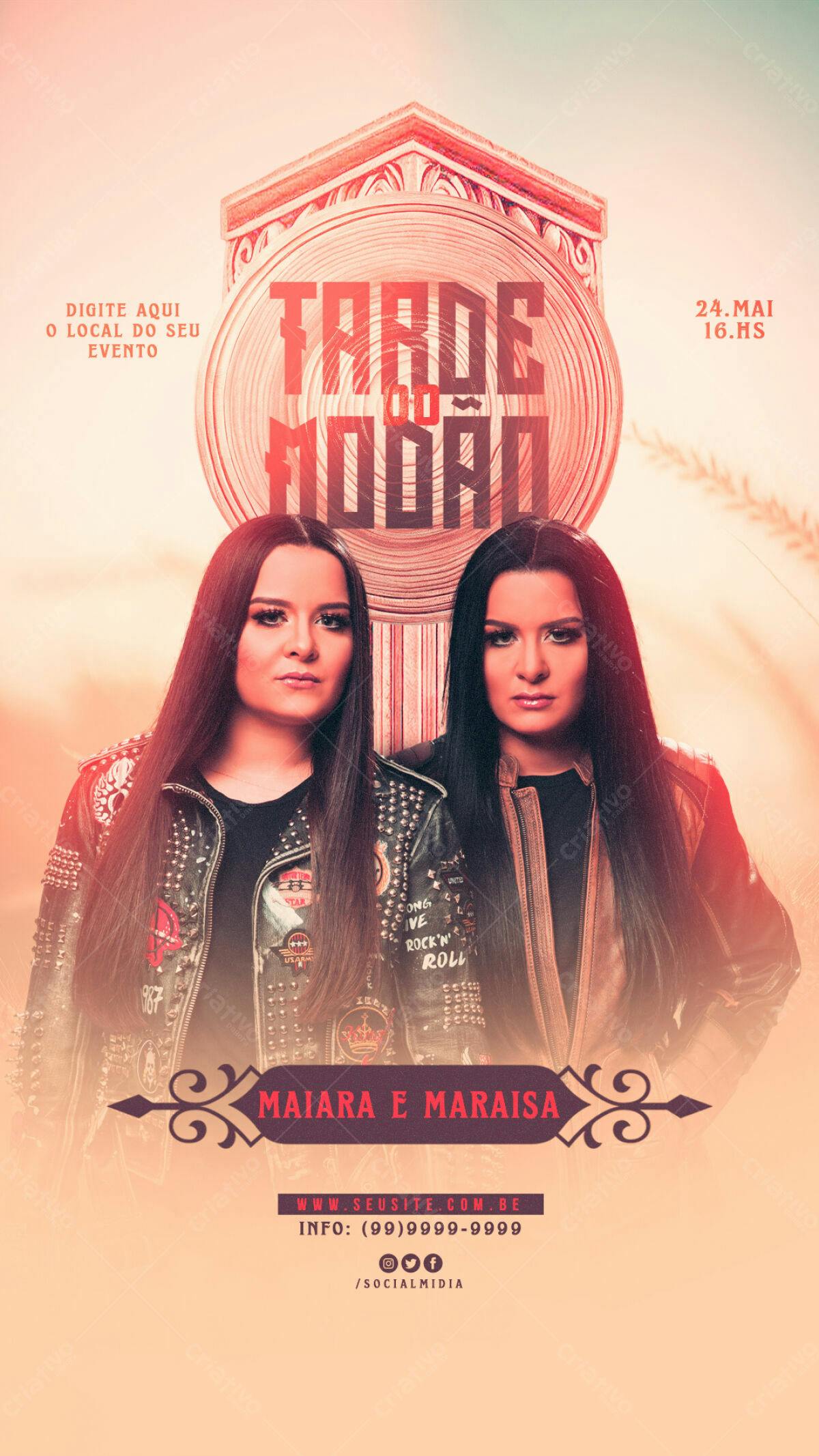 Flyer para Show Maiara e Maraisa PSD Editável