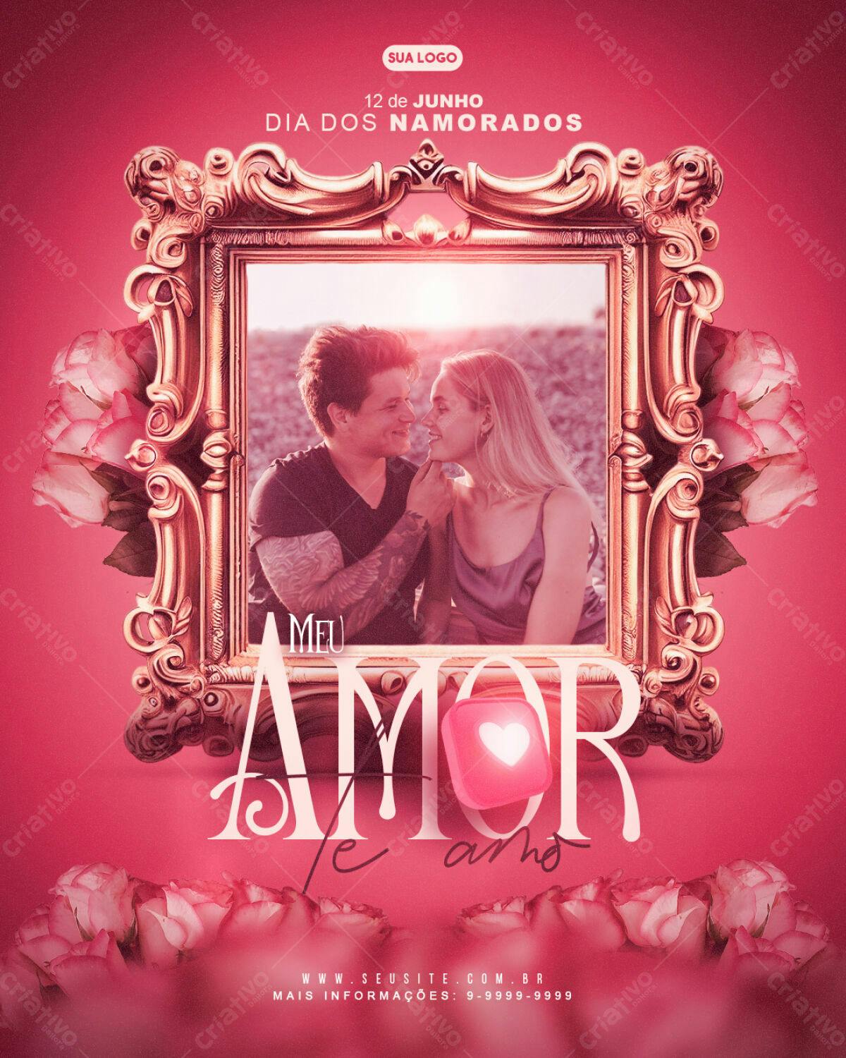 Flyer Dia dos Namorados PSD Editável