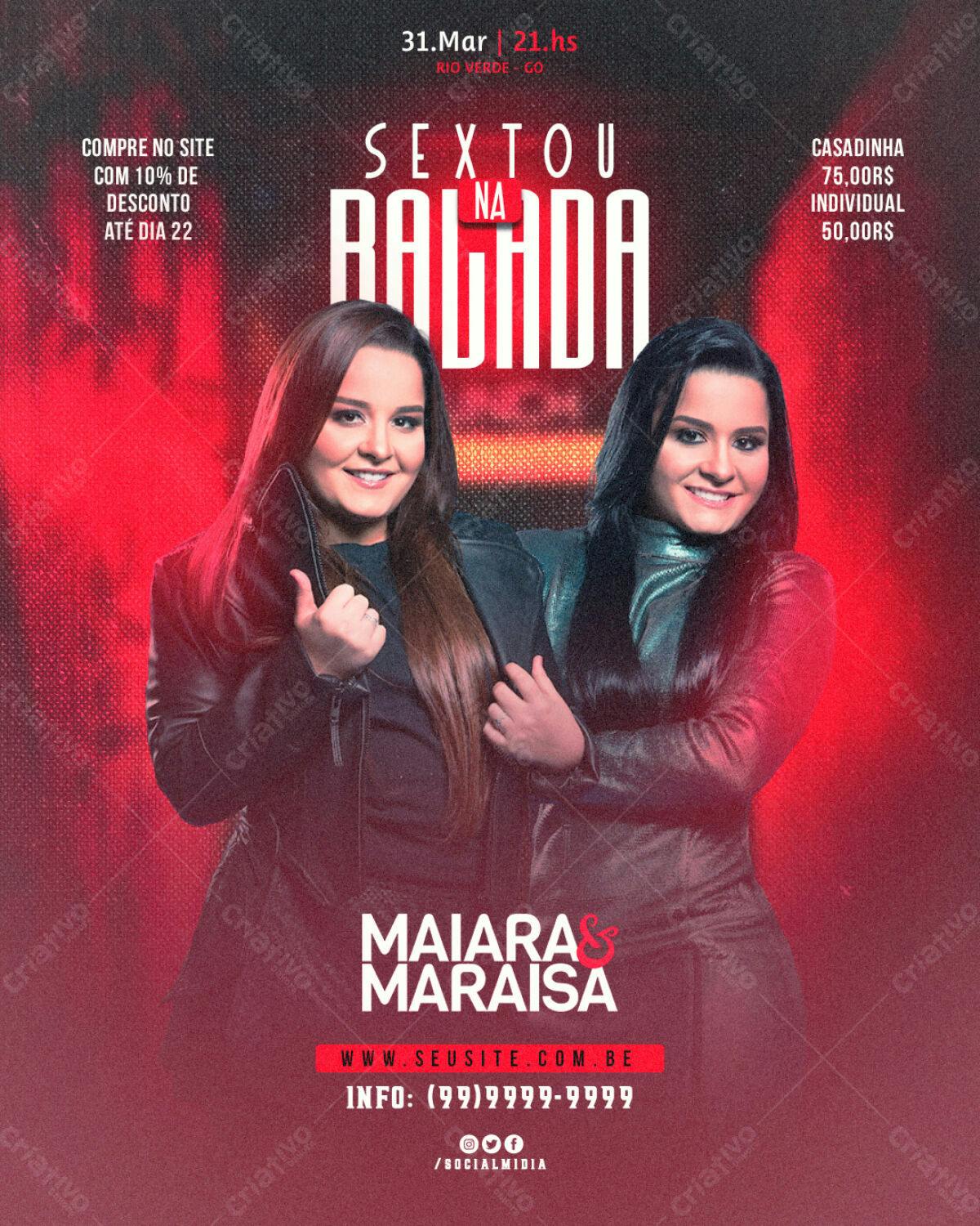 Flyer para Show Maiara & Maraisa PSD Editável
