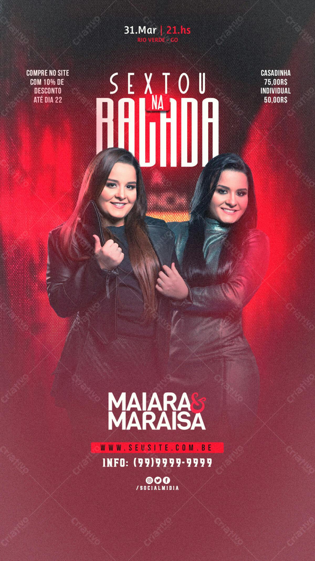 Flyer Show Maiara & Maraisa PSD Editável