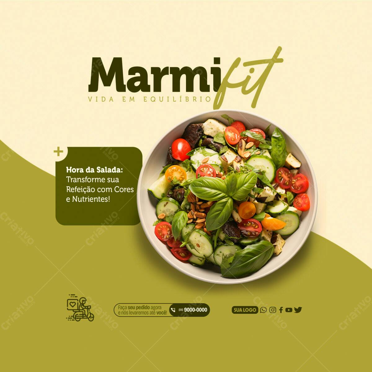 Postagem de Instagram para Marmifit PSD Editável