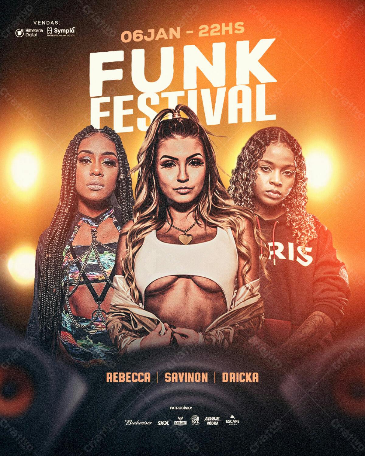 Flyer Funk Festival PSD Editável