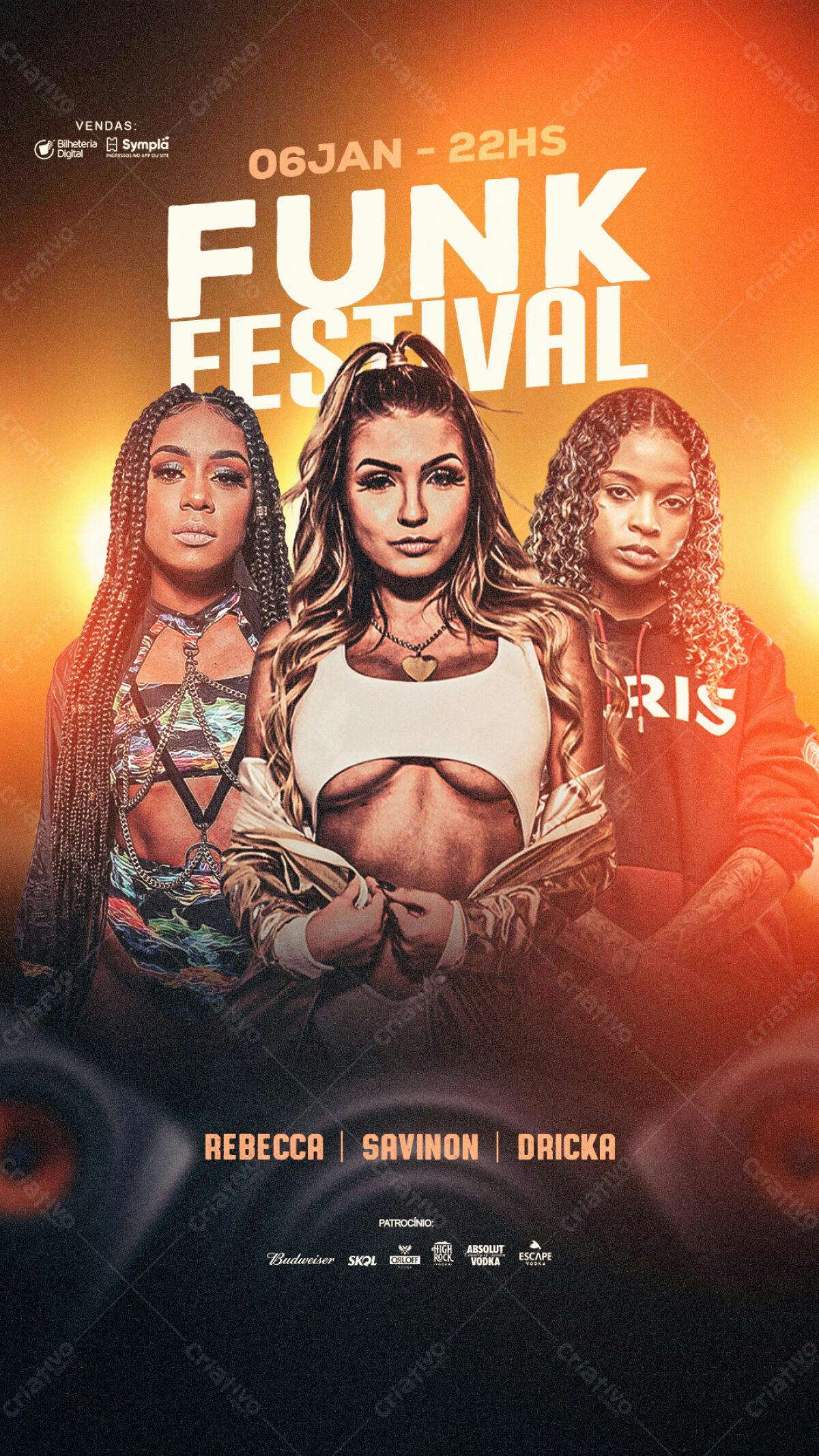 Flyer Funk Festival PSD Editável