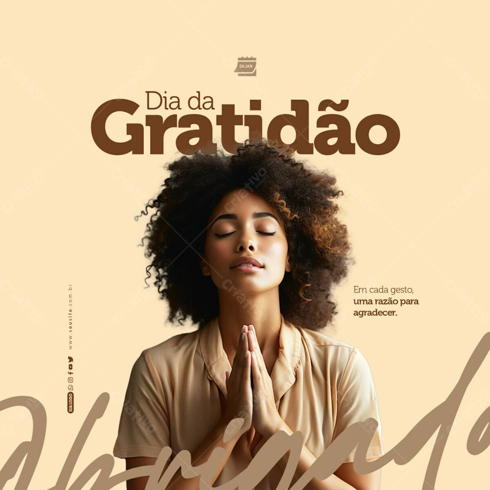 Social Media   Dia Da Gratidão   Uma Razão Para Agradecer