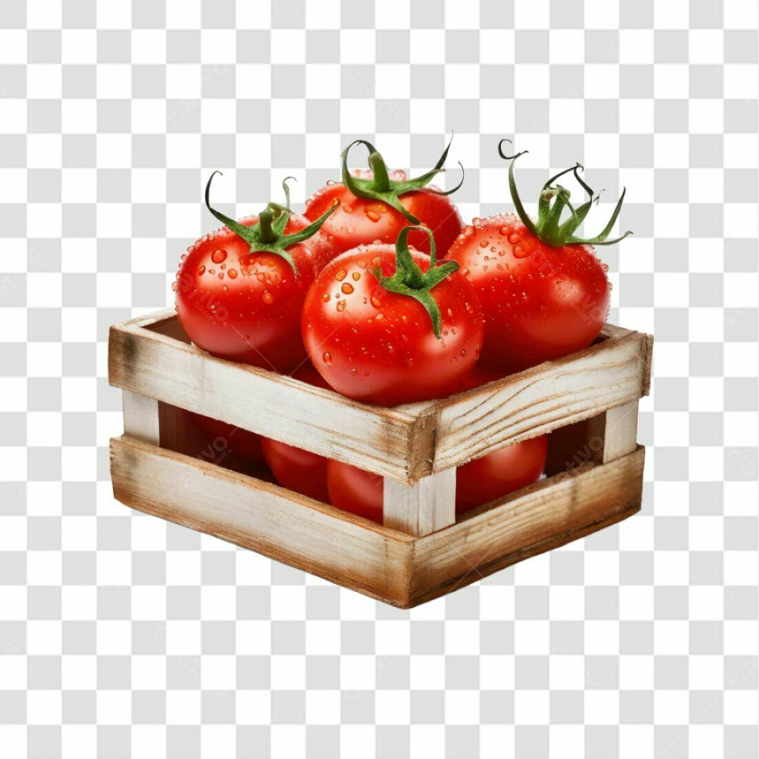 Icone Tomates Caixa Madeira PNG com fundo transparente