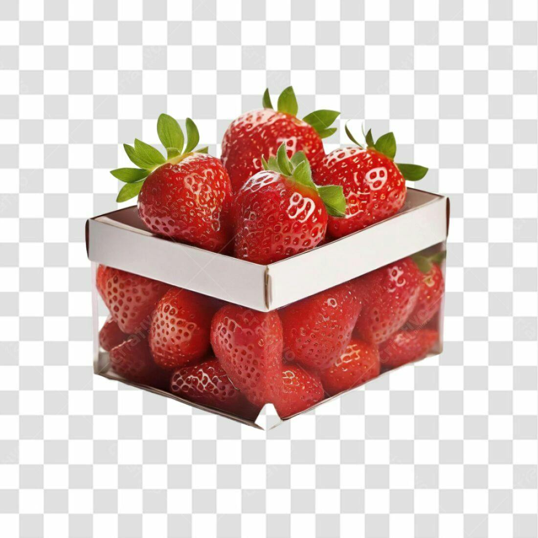 Icone Morangos Caixa PNG com fundo transparente
