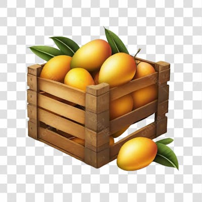 Elemento Caixote Com Manga Para Composição Png Transparente Sem Fundo 02