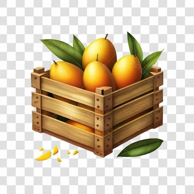 Elemento Caixote Com Manga Para Composição Png Transparente Sem Fundo 03
