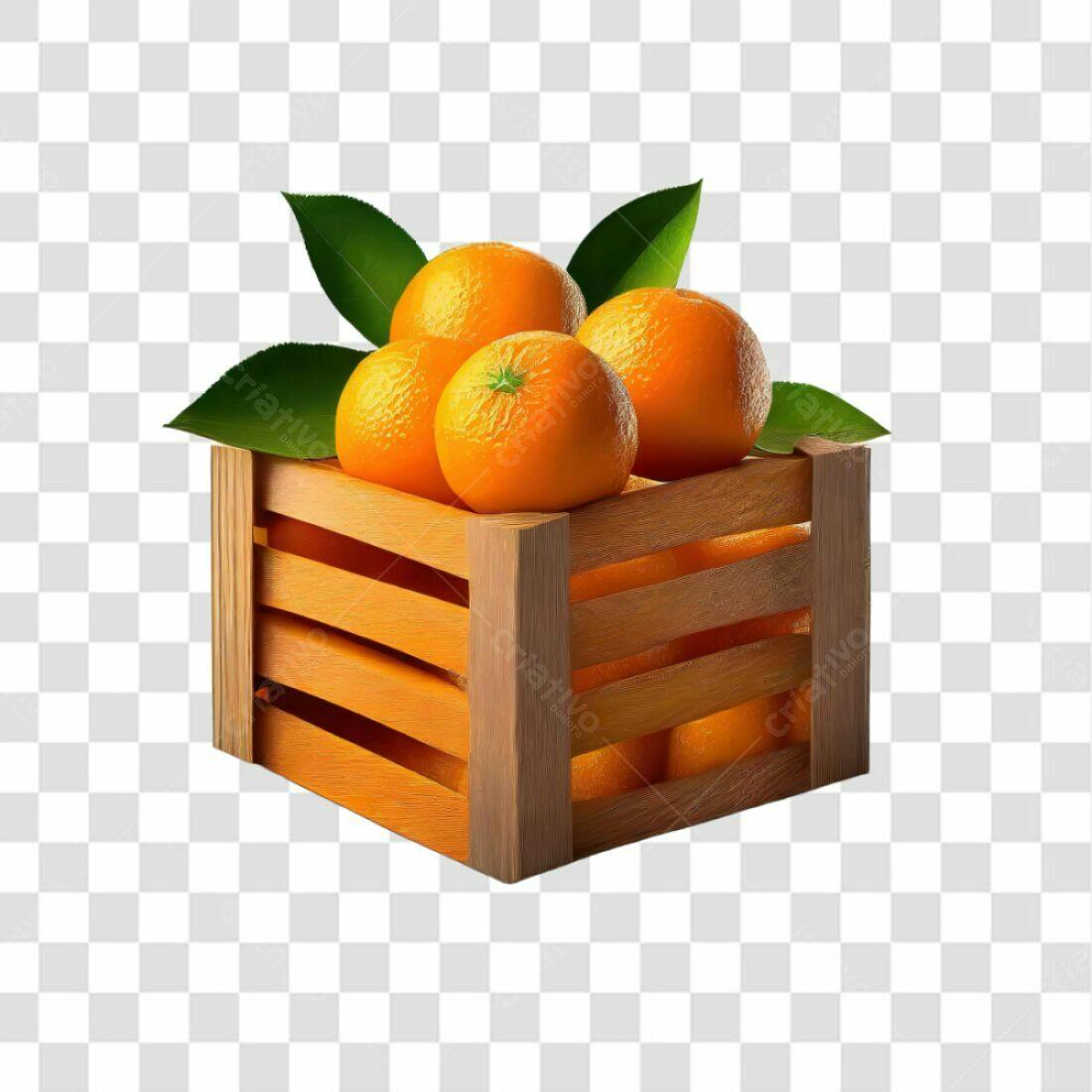 Icone de Laranjas em Caixa PNG com fundo transparente