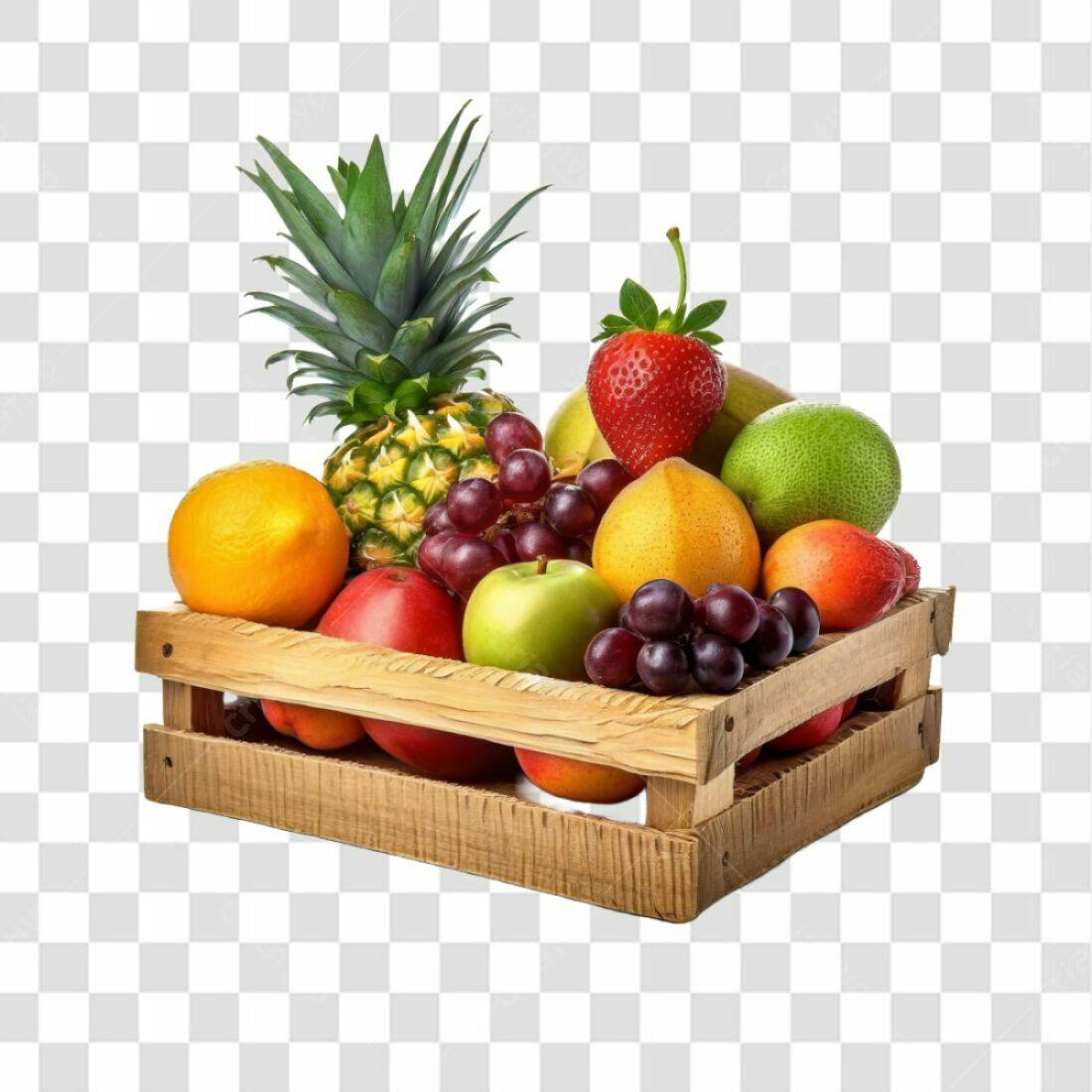 Icone Frutas Cesta PNG com fundo transparente