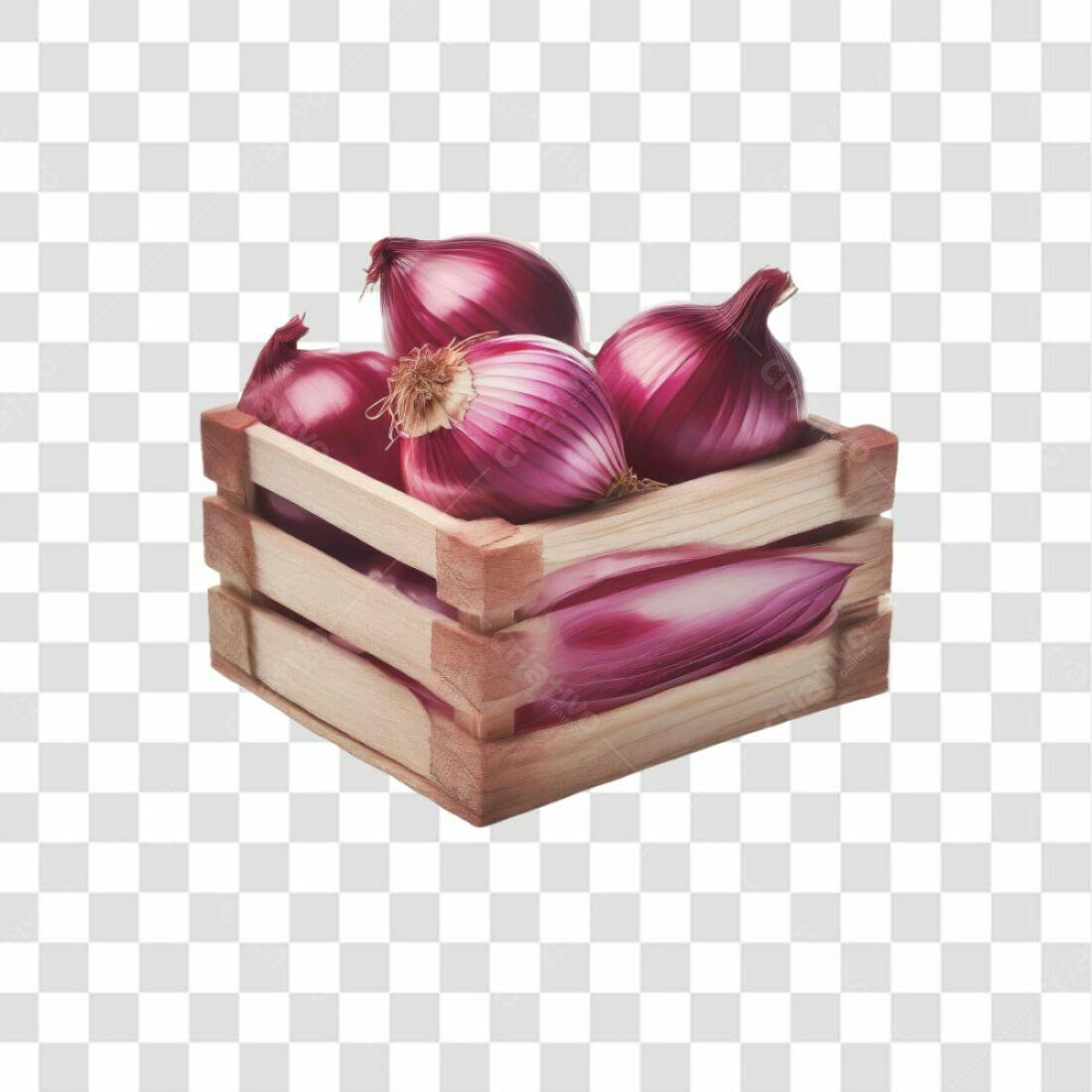 Icone Cebola Roxa em Caixa PNG com fundo transparente