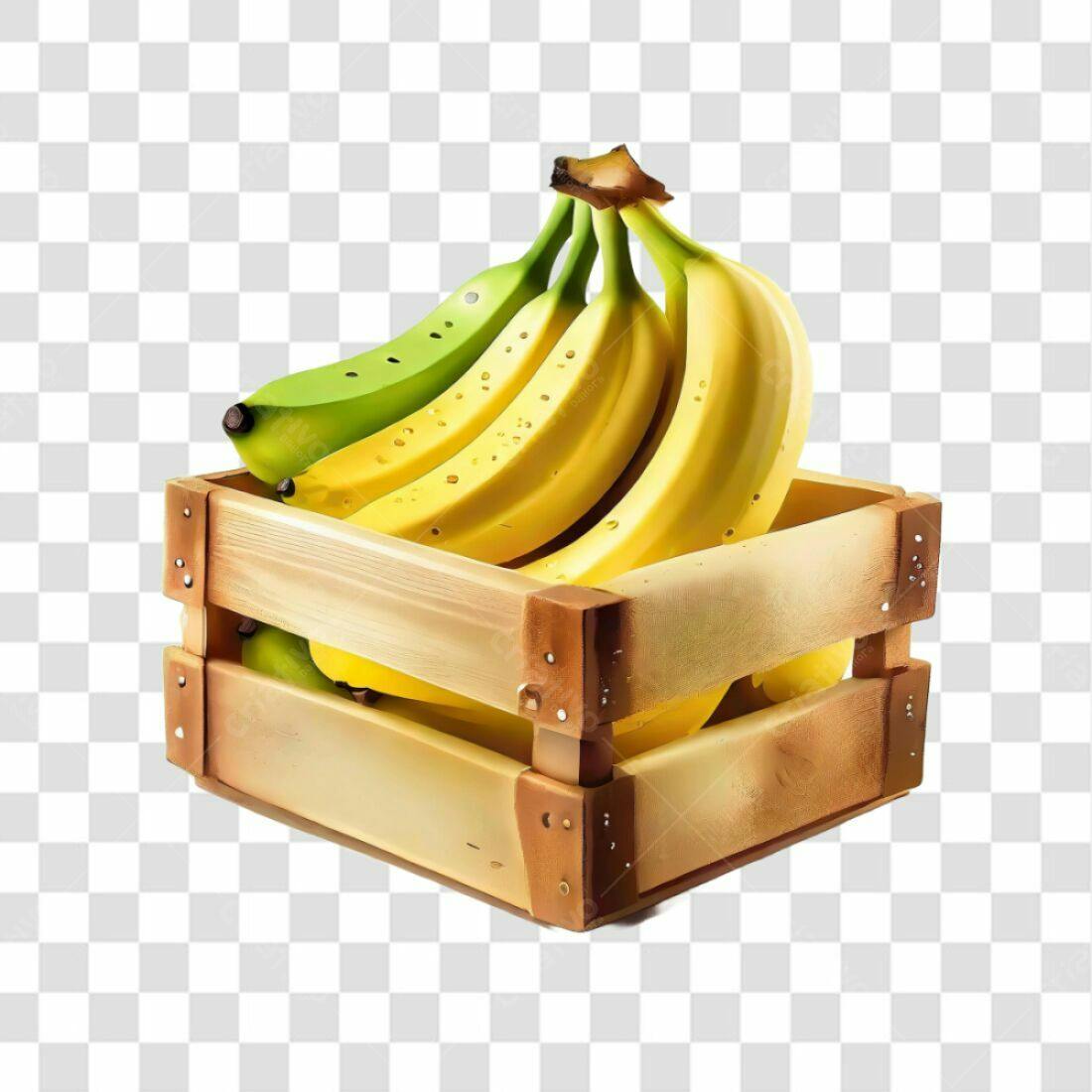 Icone de Bananas em Caixa PNG com fundo transparente