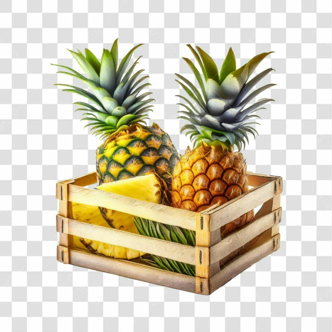 Icone Abacaxi Caixote PNG com fundo transparente